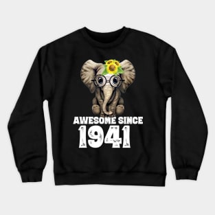 Awesome since 1941 79 Years Old Bday Gift 79th Birthday Crewneck Sweatshirt